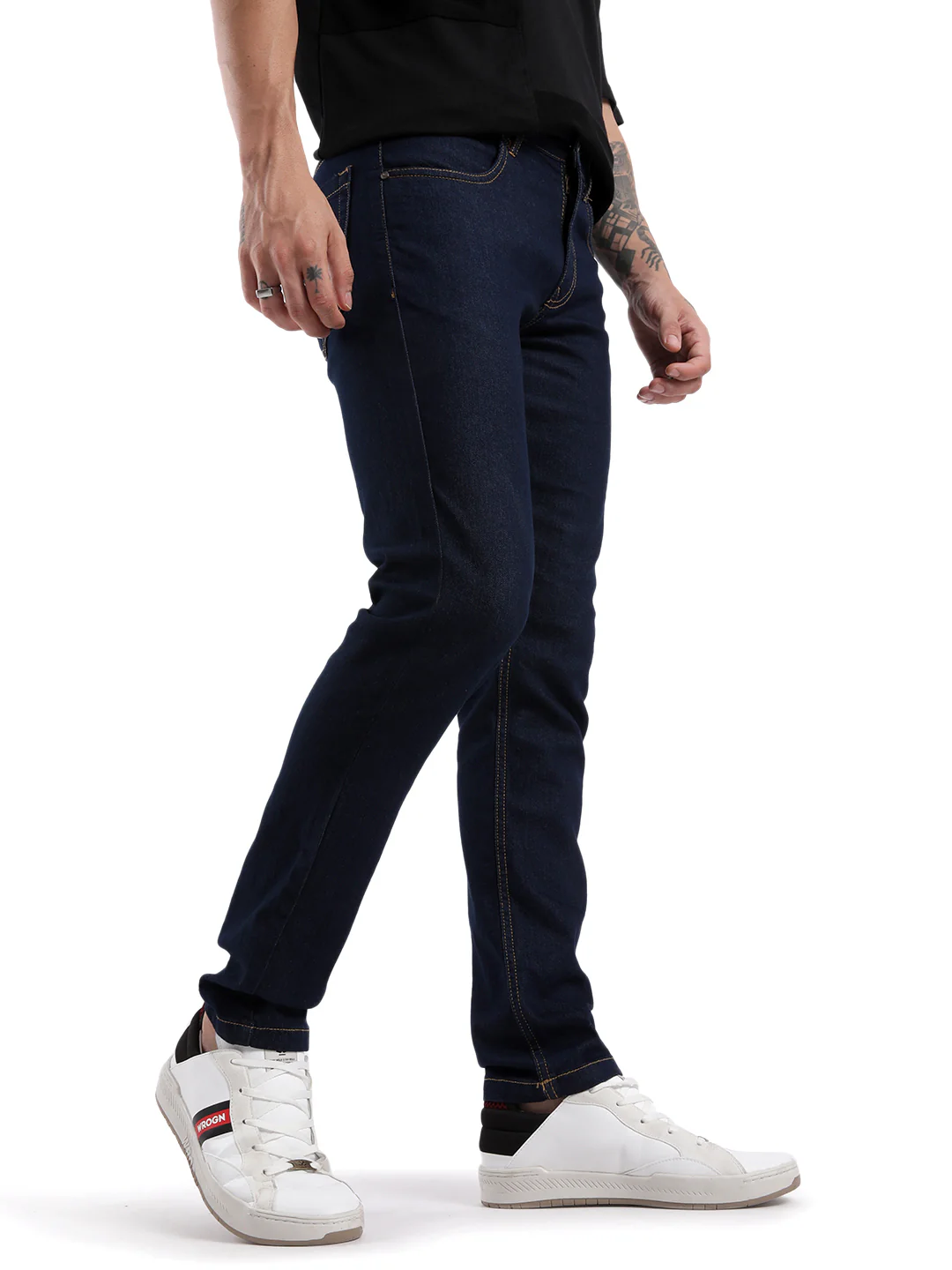 Bold Blue Slim Fit Denim Jeans - Image 4