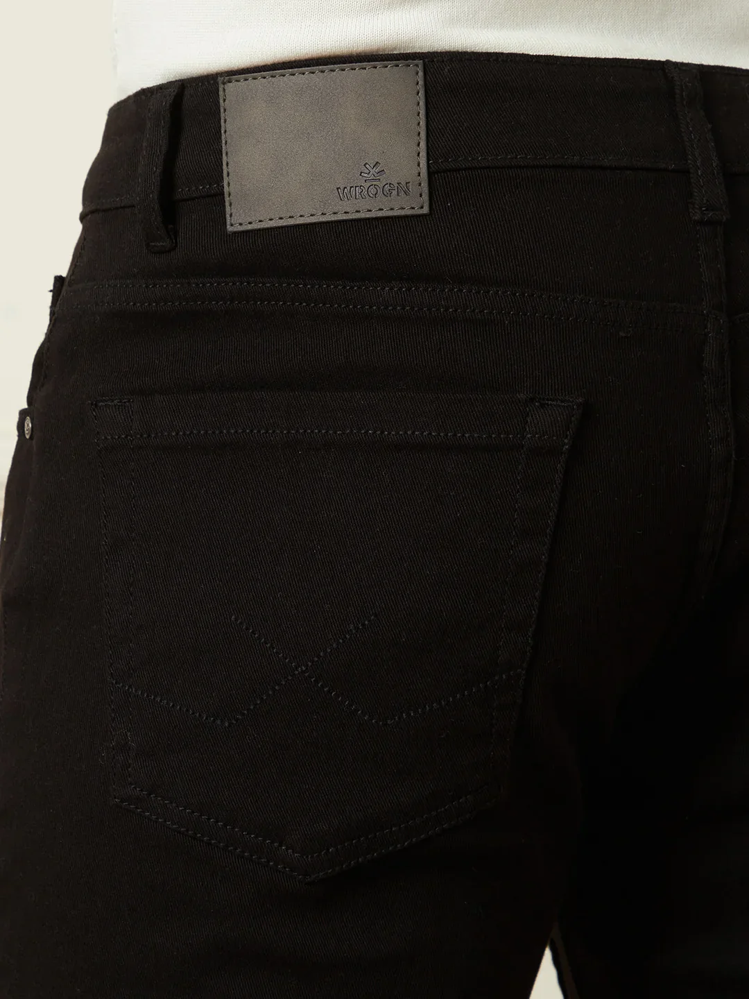 Solid Slim Fit Jeans | Black - Image 6