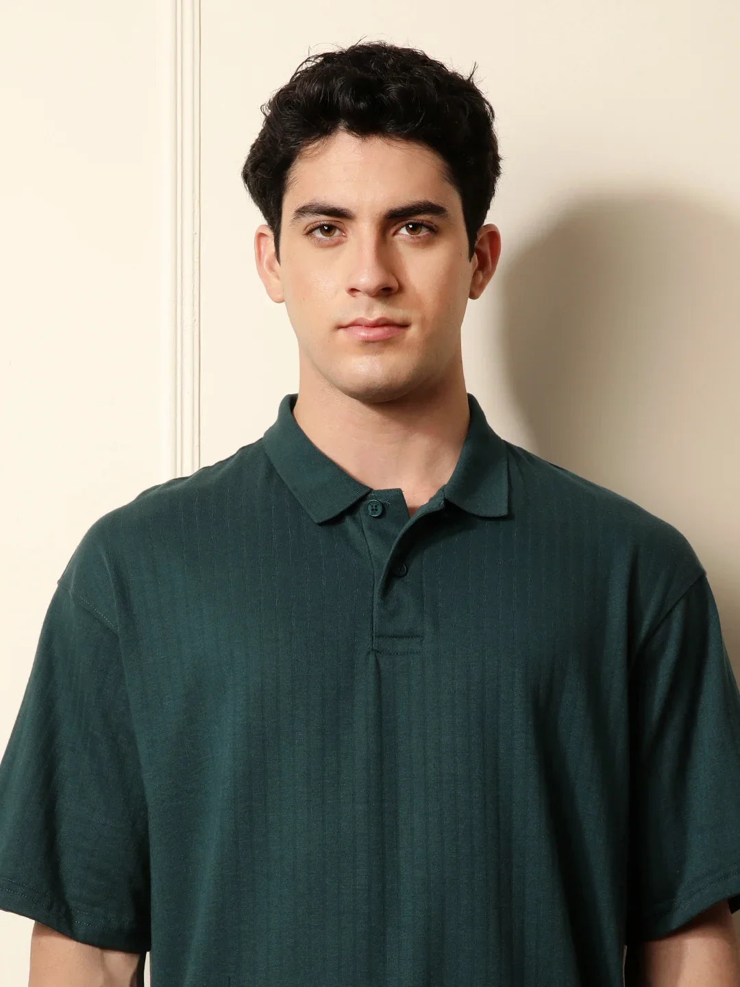 Bold Green Oversized Polo T-Shirt - Image 7