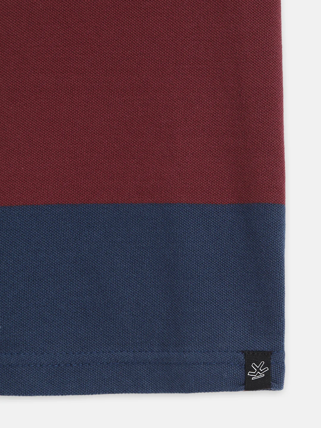 Bold Stripes Maroon Oversized Polo T-Shirt - Image 4