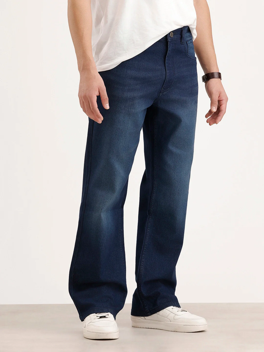 Boot Cut Fit Denim Jeans | Dark Blue - Image 4