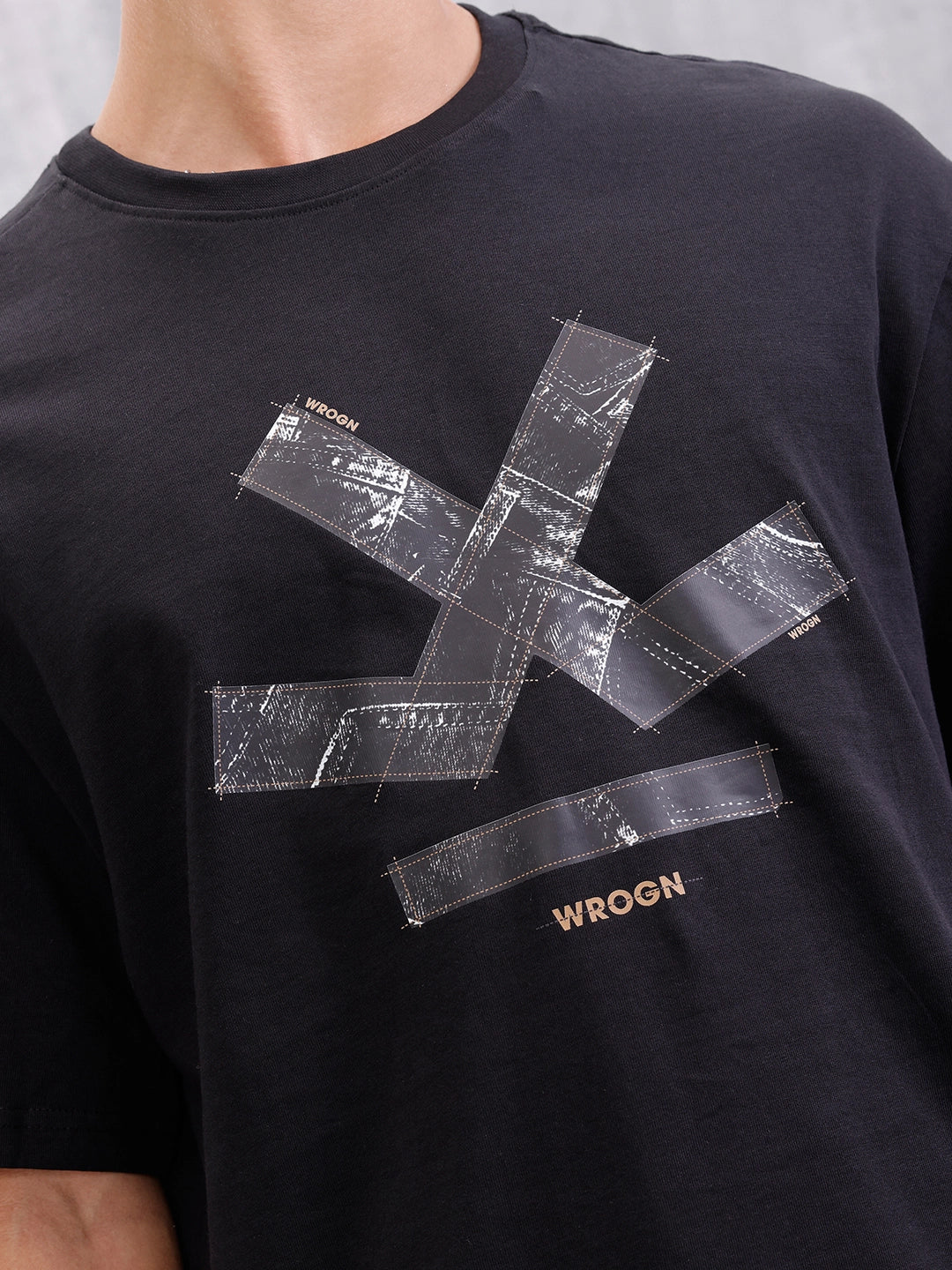 Brand Carrier Oversized Fit Casual Look T-Shirt | Black - Image 5