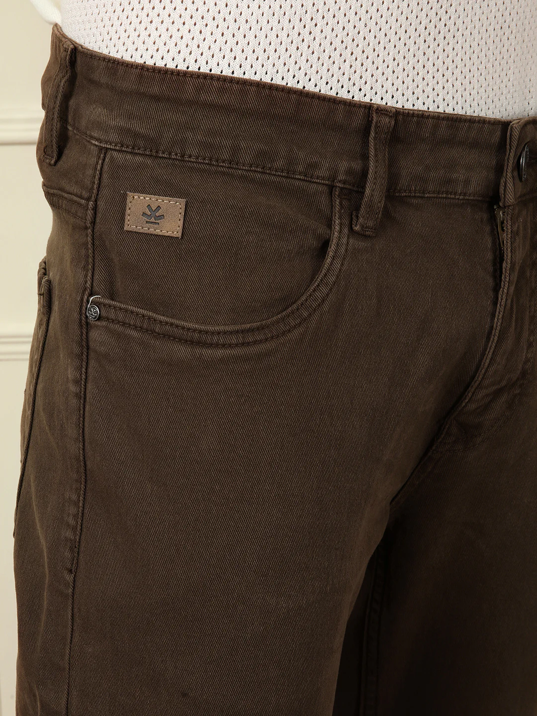 Skinny Crop Coloured Denim Jeans | Brown - Image 5