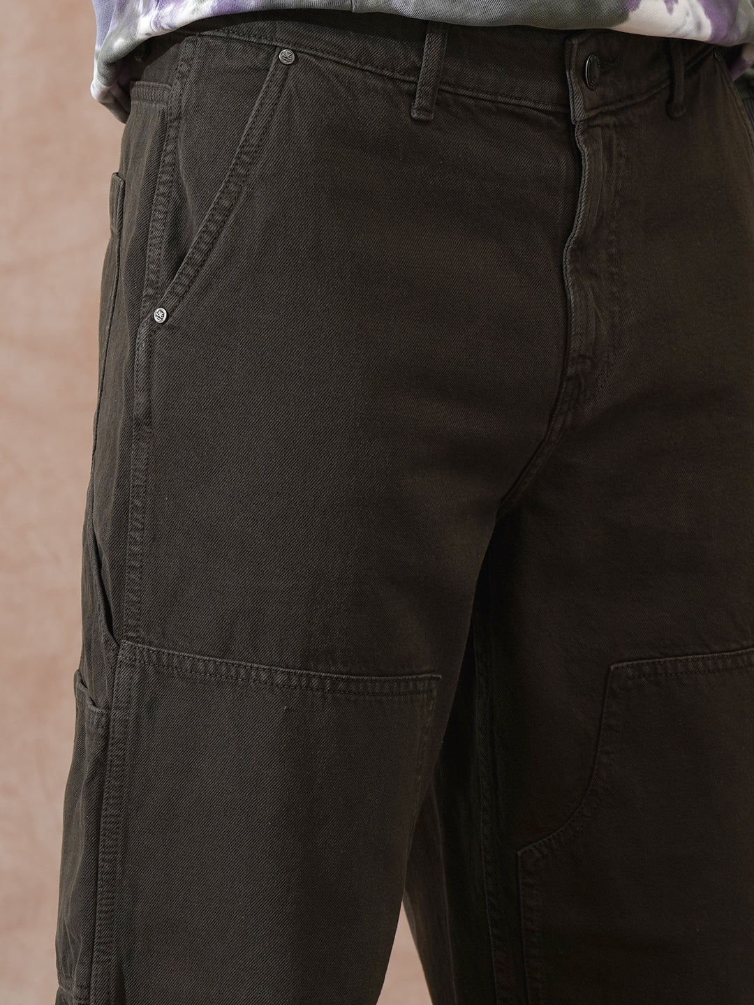 Carpenter Style Loose Fit Trouser | Brown - Image 5