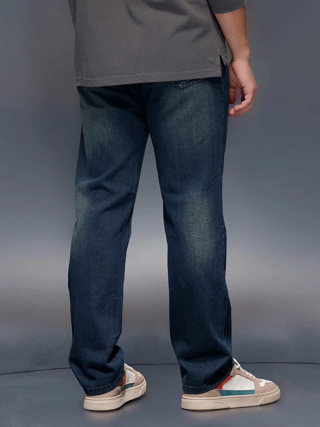 Casual Anti Fit Jeans | Dark Blue - Image 3