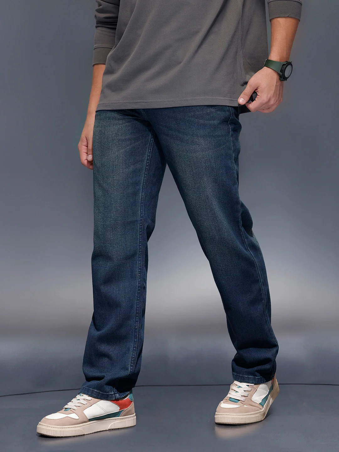 Casual Anti Fit Jeans | Dark Blue - Image 4