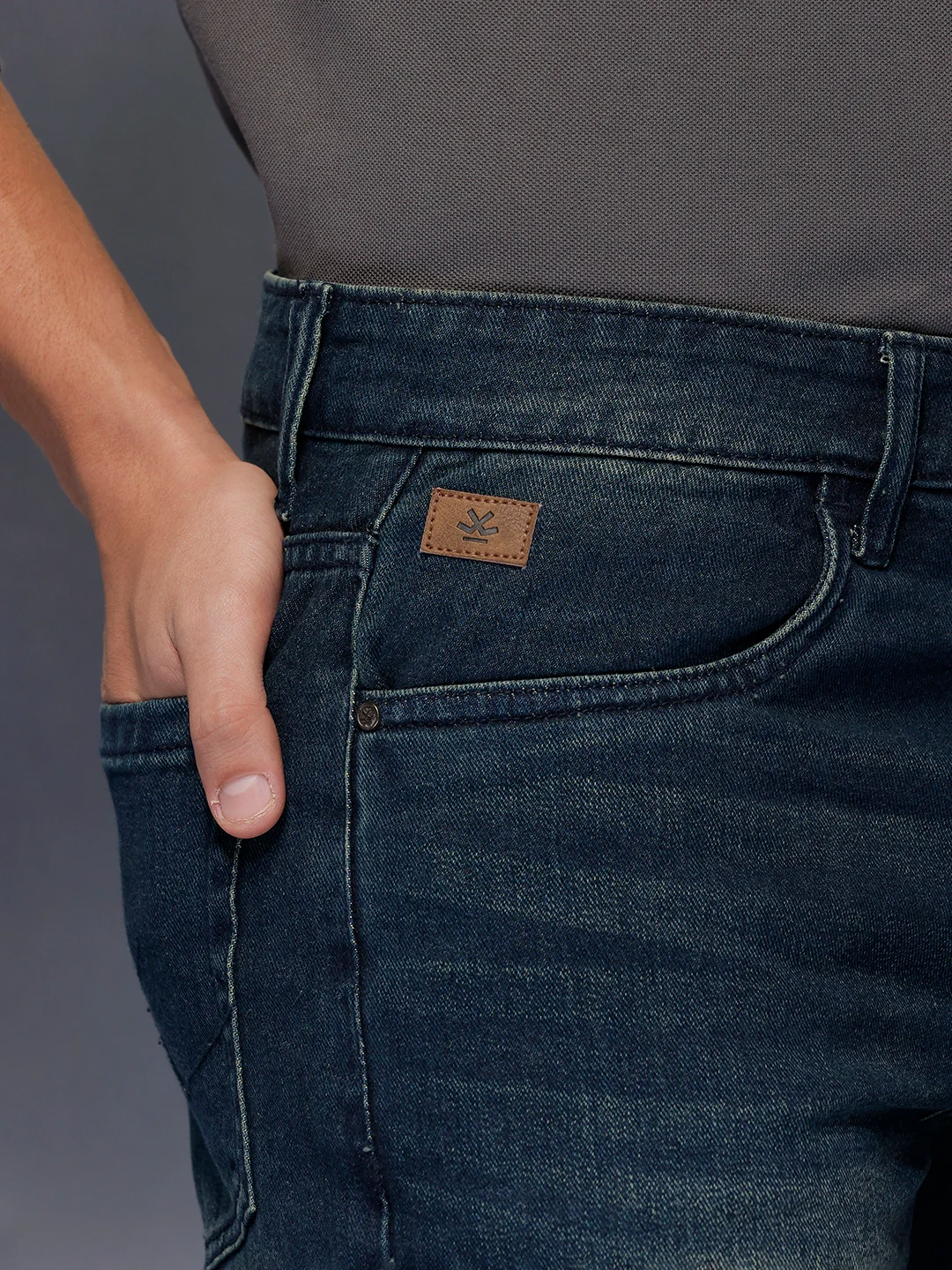 Casual Anti Fit Jeans | Dark Blue - Image 5
