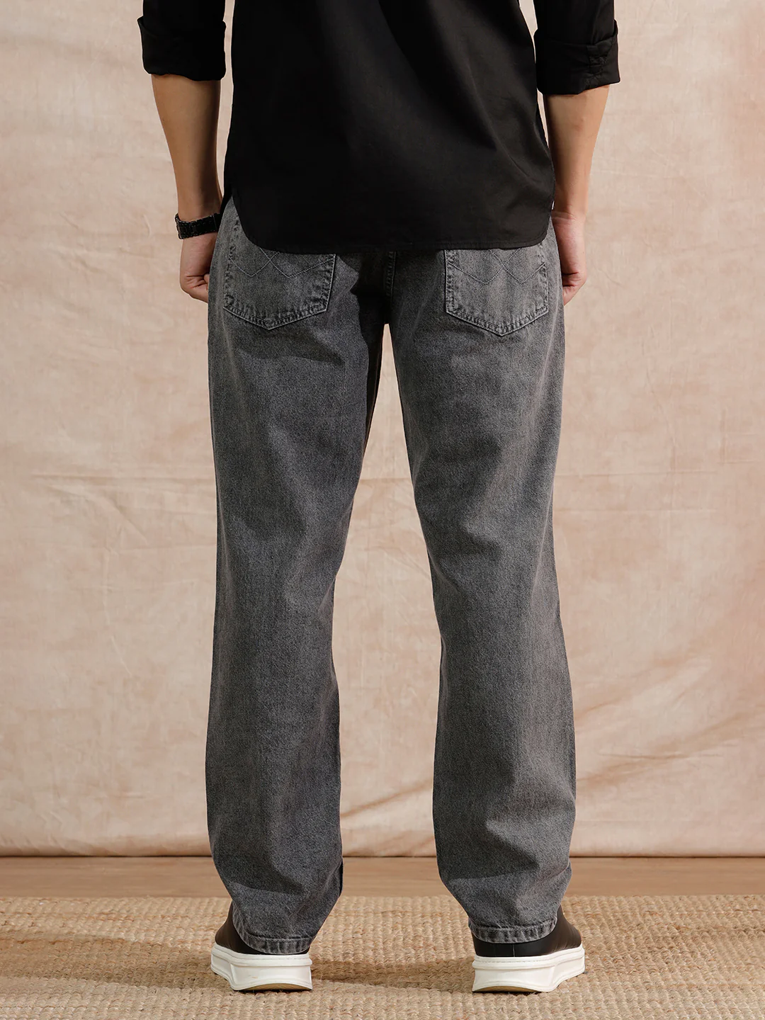 Casual Anti Fit Jeans | Dark Grey - Image 3