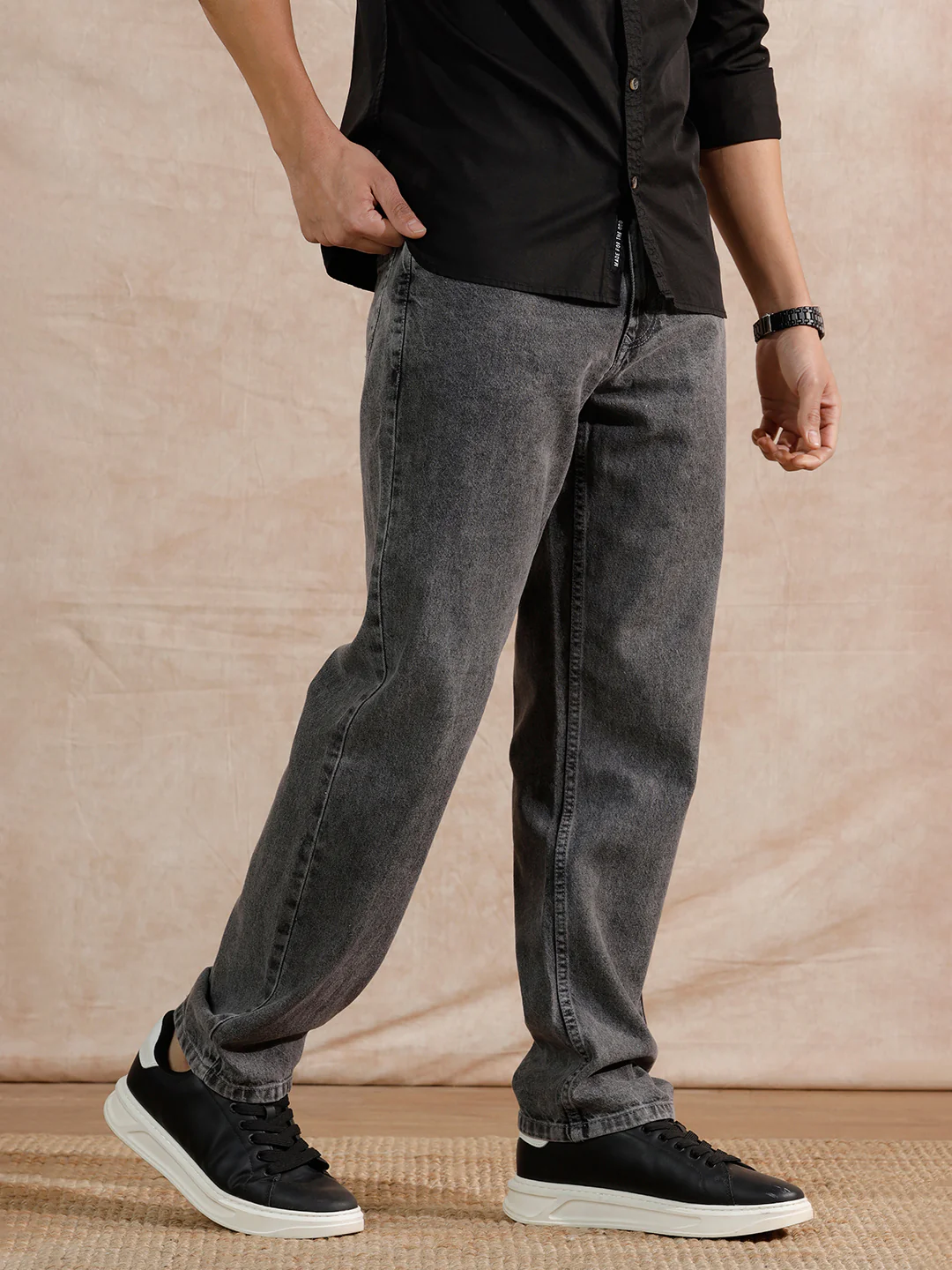 Casual Anti Fit Jeans | Dark Grey - Image 4