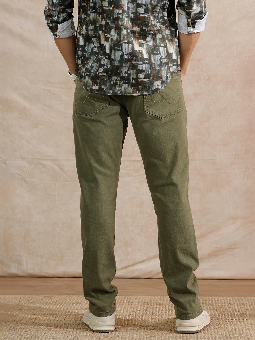 Casual Slim Fit Jeans | Olive - Image 3