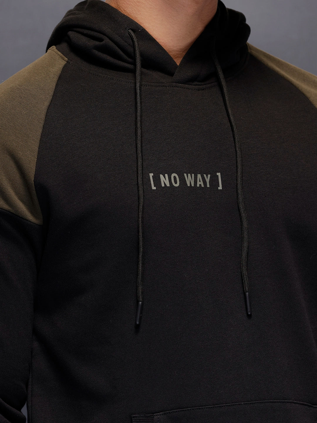 Casual Cut & Sew Hoodie  | Black - Image 5