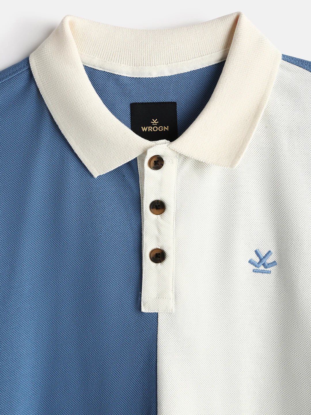 Casual Cut & Sew Polo T-Shirt | Off White - Image 5