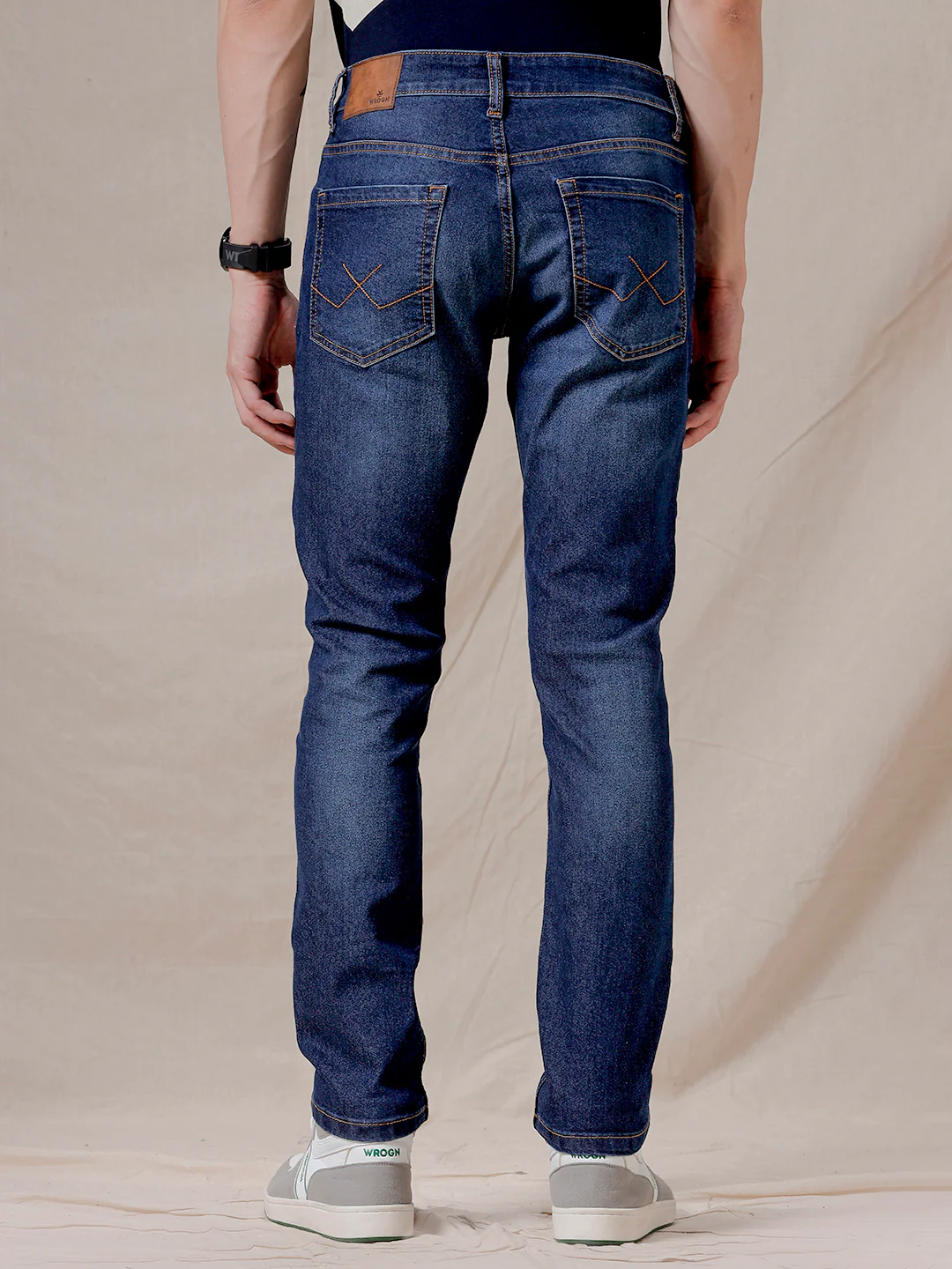 Casual Dark Stone Blue Jeans - Image 3