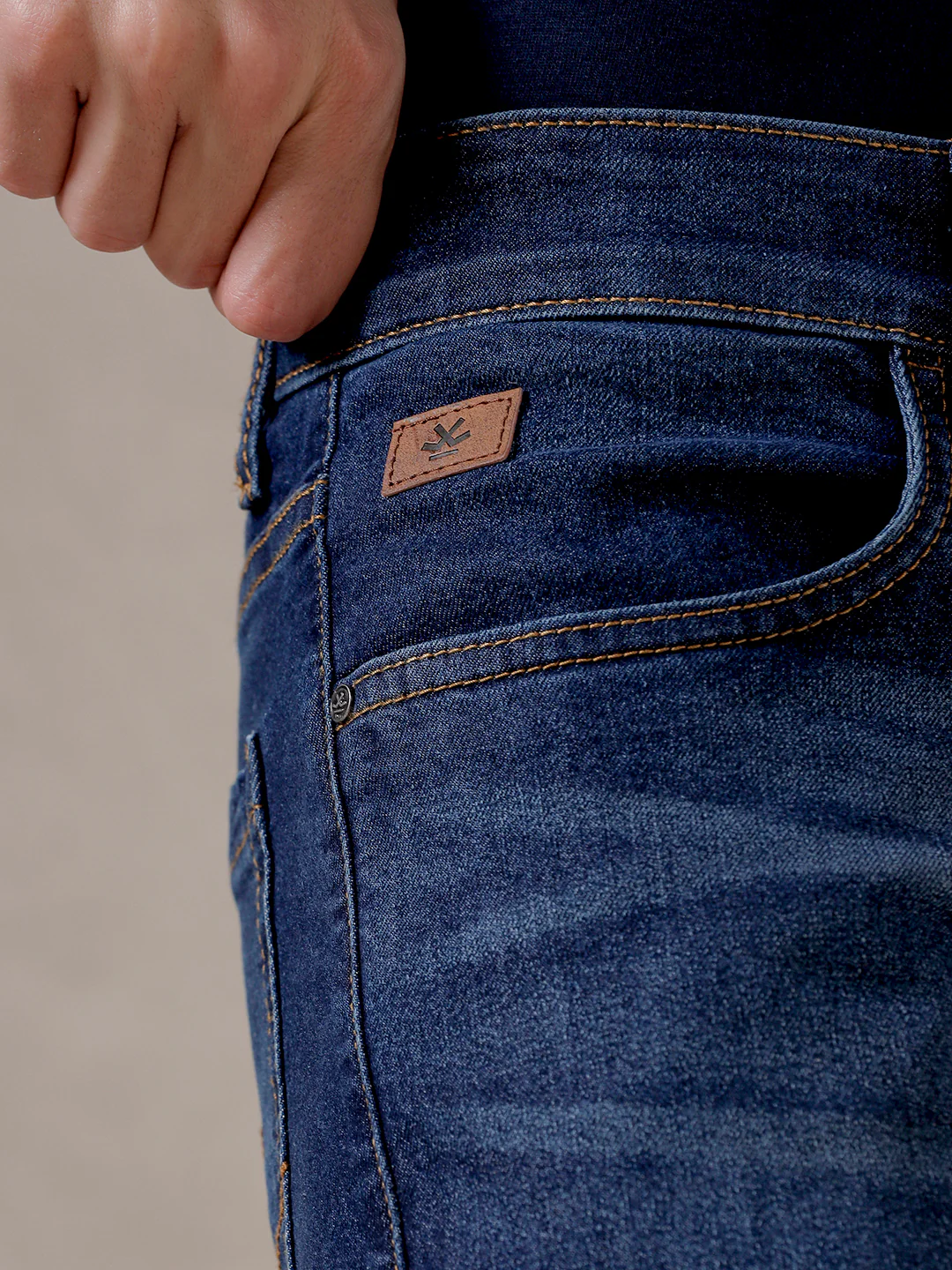 Casual Dark Stone Blue Jeans - Image 5