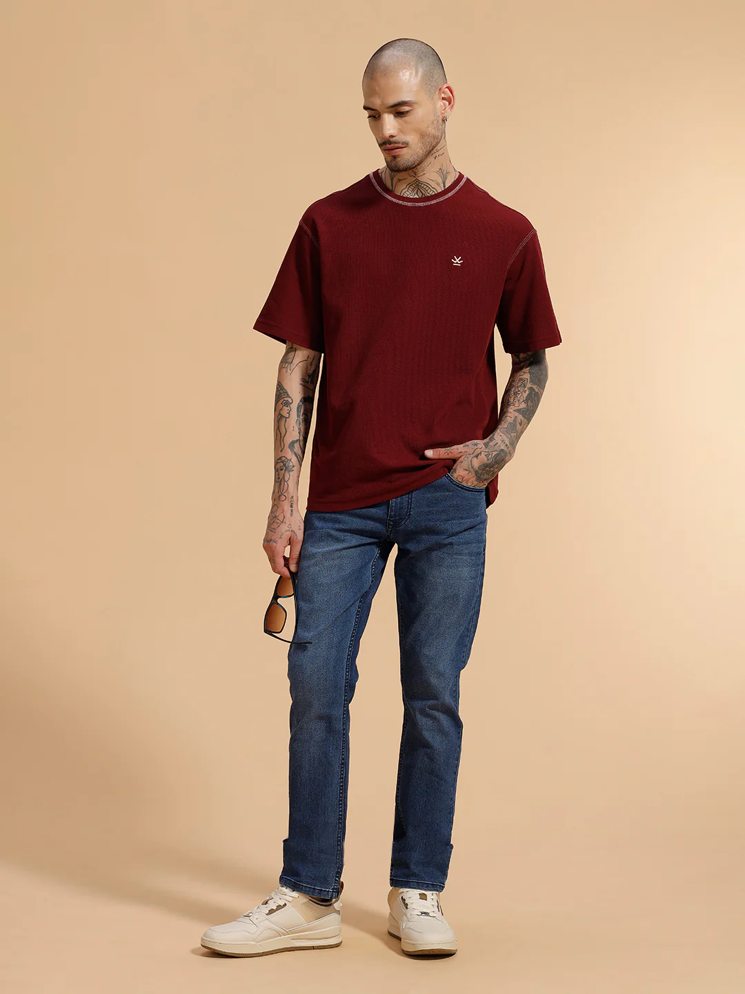 Casual Faded Slim Fit Jeans | Blue - Image 2
