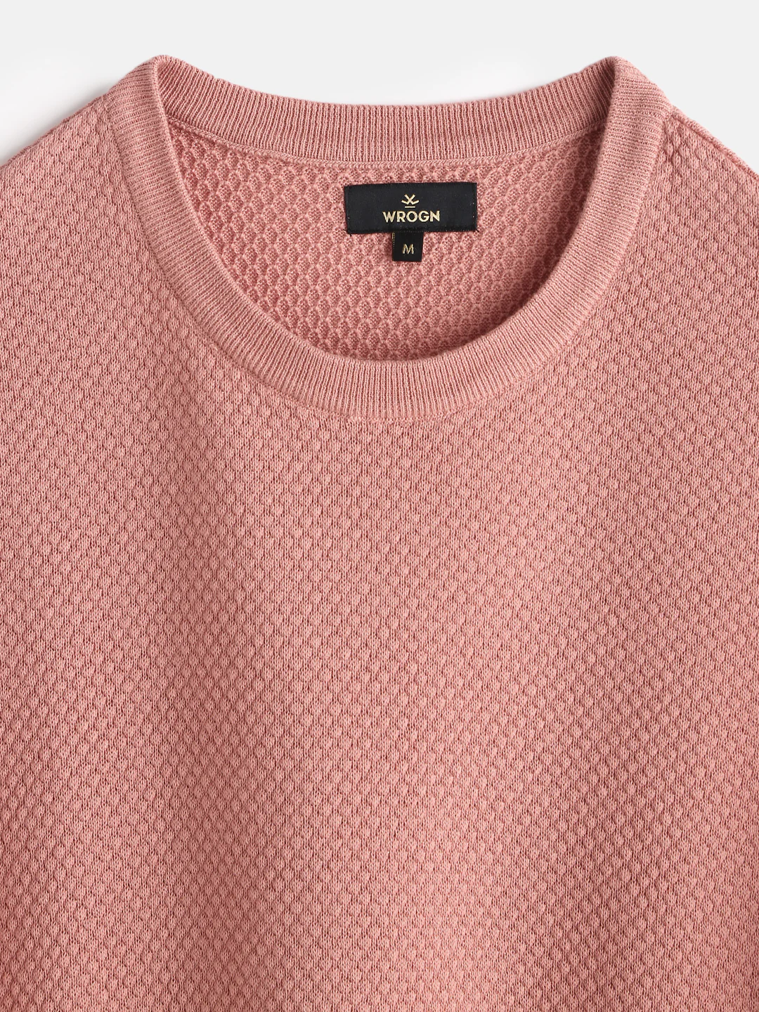 Casual Flat Knit T-Shirt | Pink - Image 5
