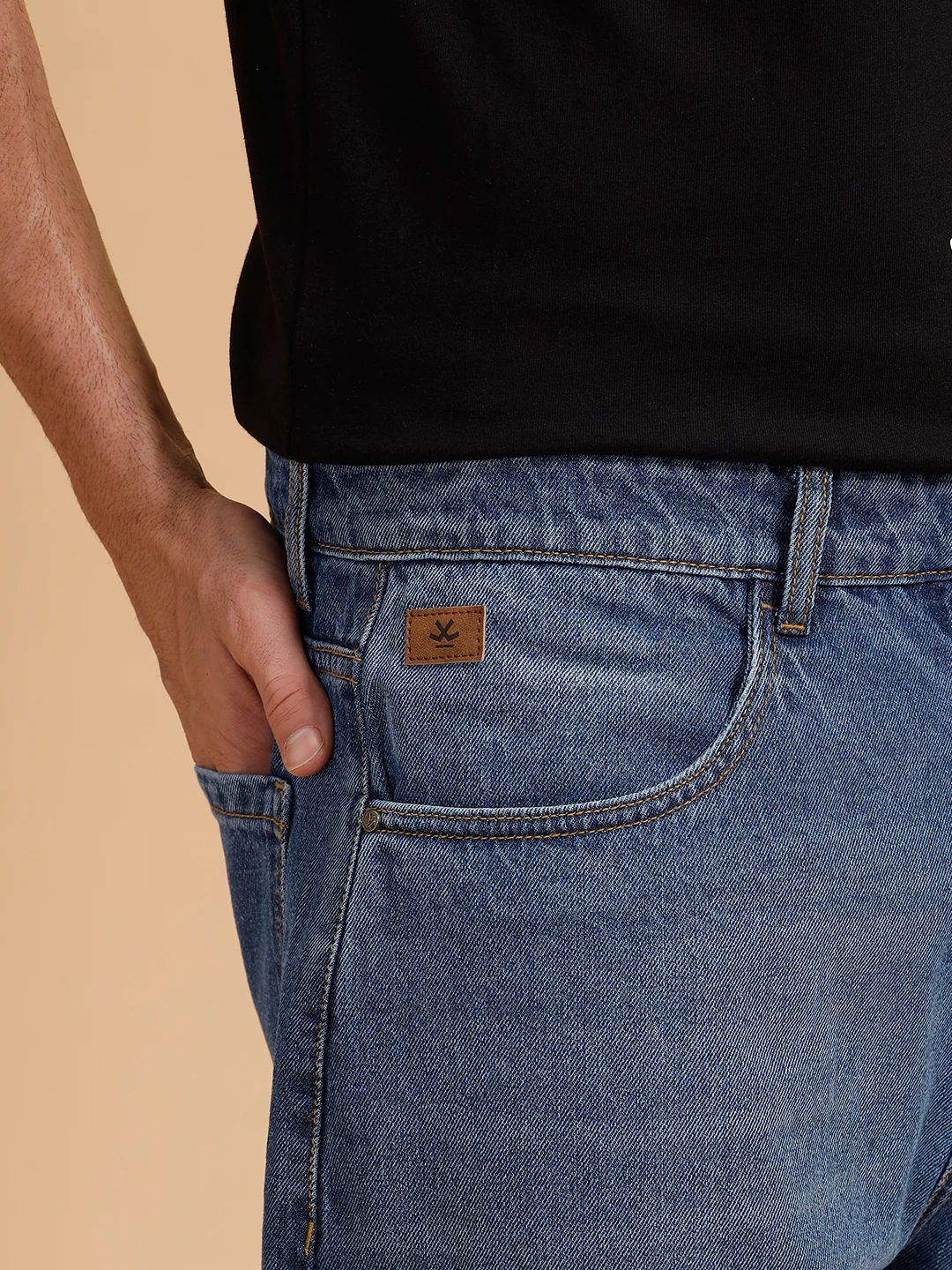 Casual Heavy Fade Baggy Fit Jeans | Blue - Image 6