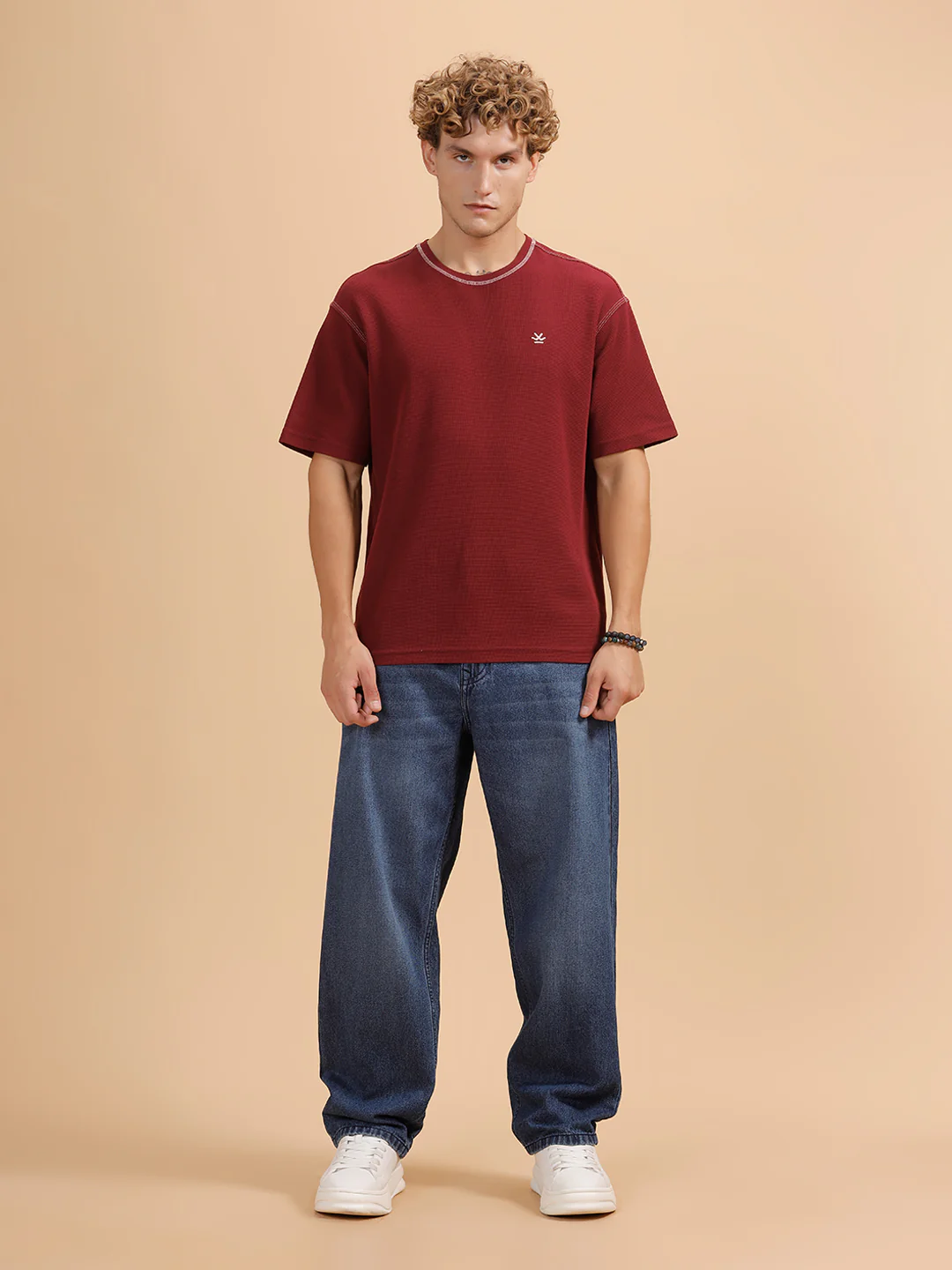 Casual Heavy Fade Loose Fit Jeans| Blue - Image 2