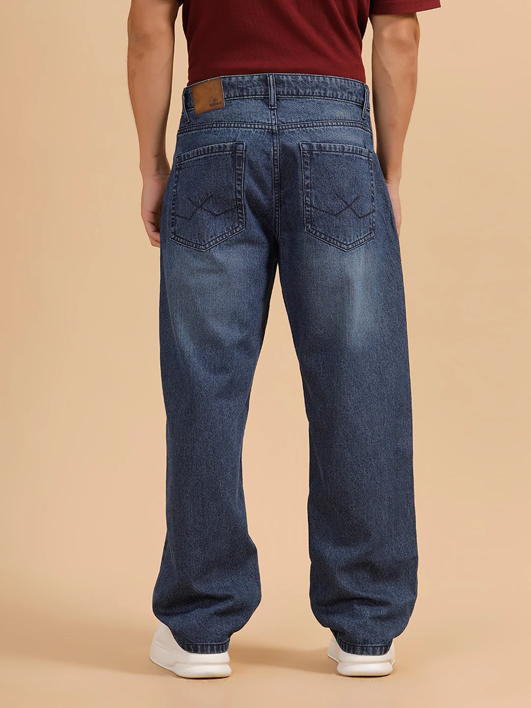 Casual Heavy Fade Loose Fit Jeans| Blue - Image 3