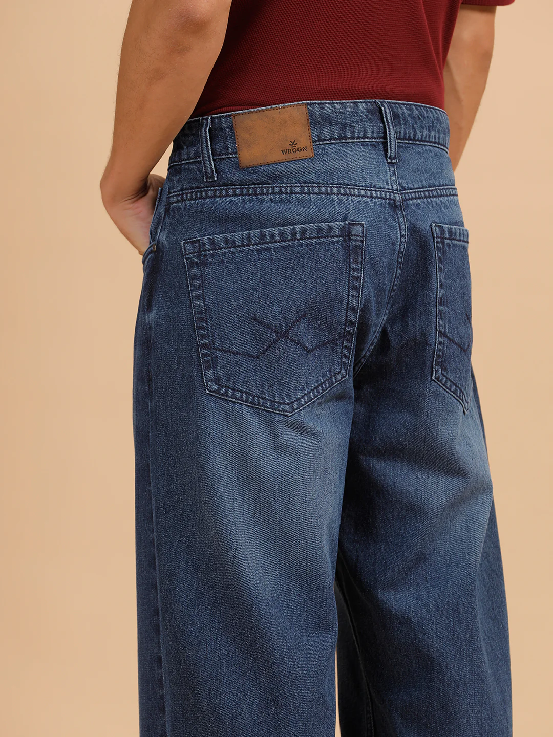 Casual Heavy Fade Loose Fit Jeans| Blue - Image 6
