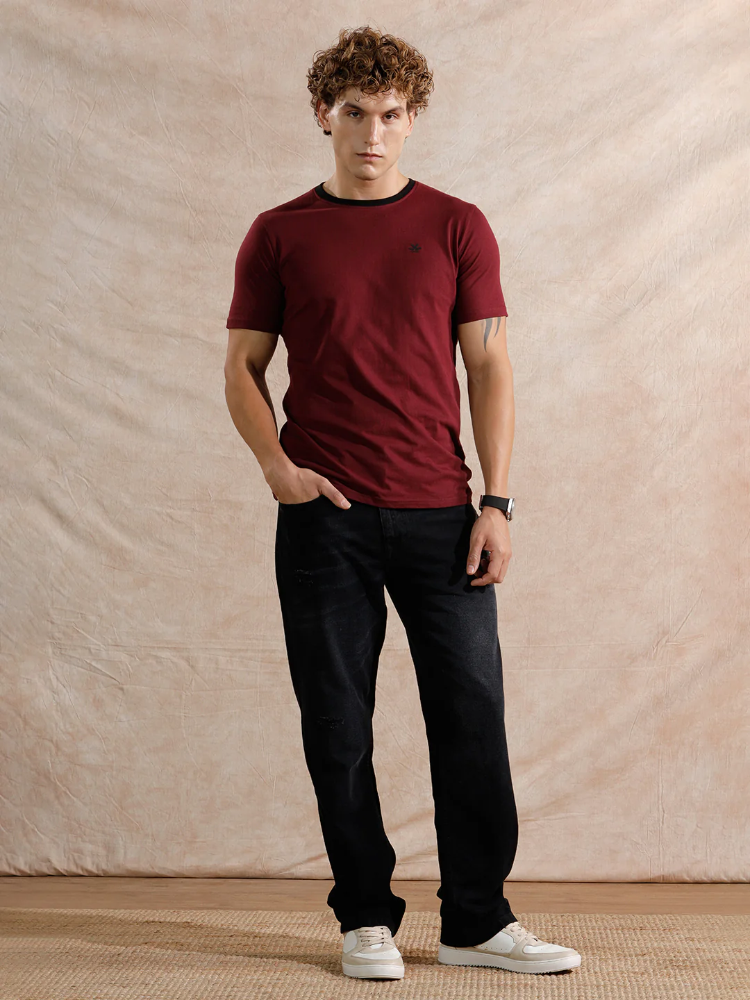 Distressed Heavy Fade Anti Fit Jeans | Dark Grey - Image 2