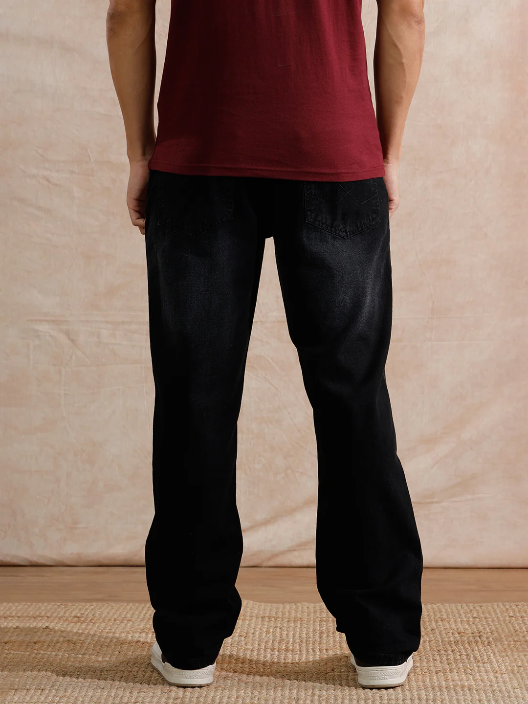 Distressed Heavy Fade Anti Fit Jeans | Dark Grey - Image 3