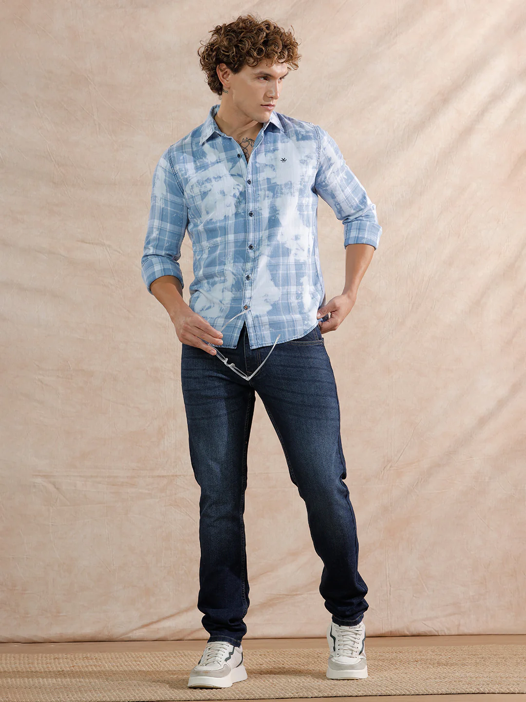 Casual Heavy Fade Slim Fit Jeans | Blue - Image 2