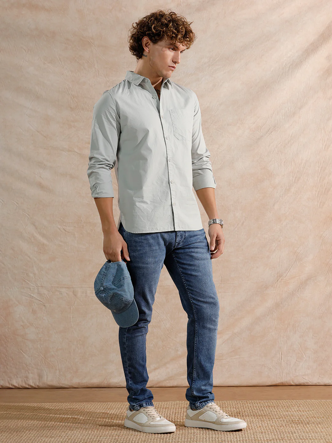 Casual Heavy Fade Slim Fit Jeans | Dark Blue - Image 2