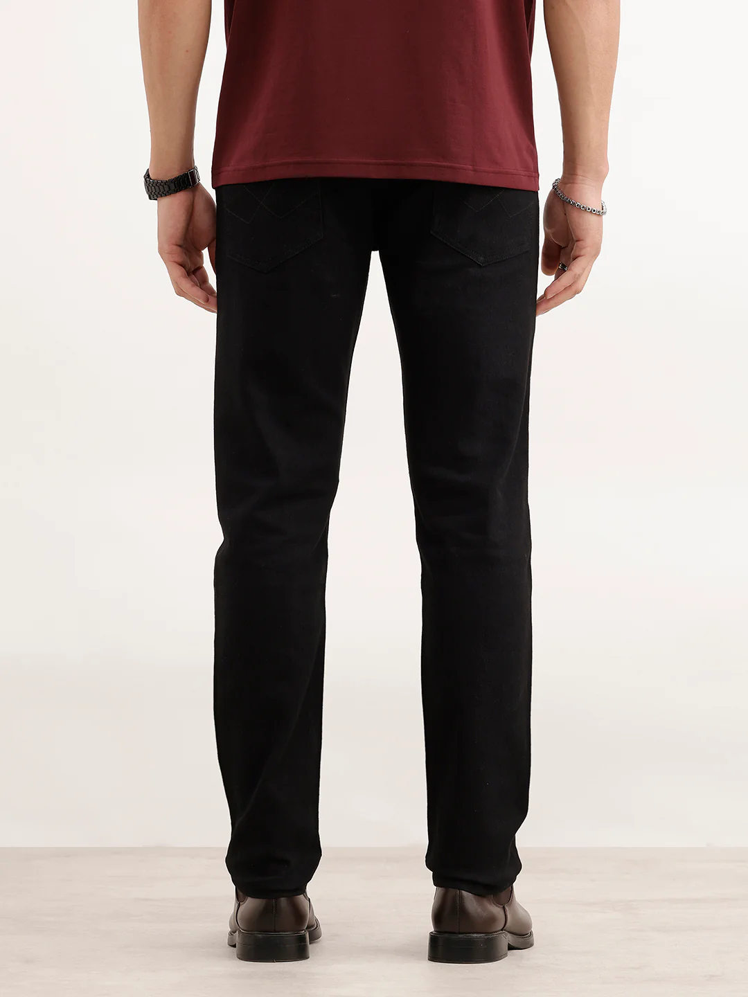 Casual Light Fade Slim Fit Jeans | Black - Image 3