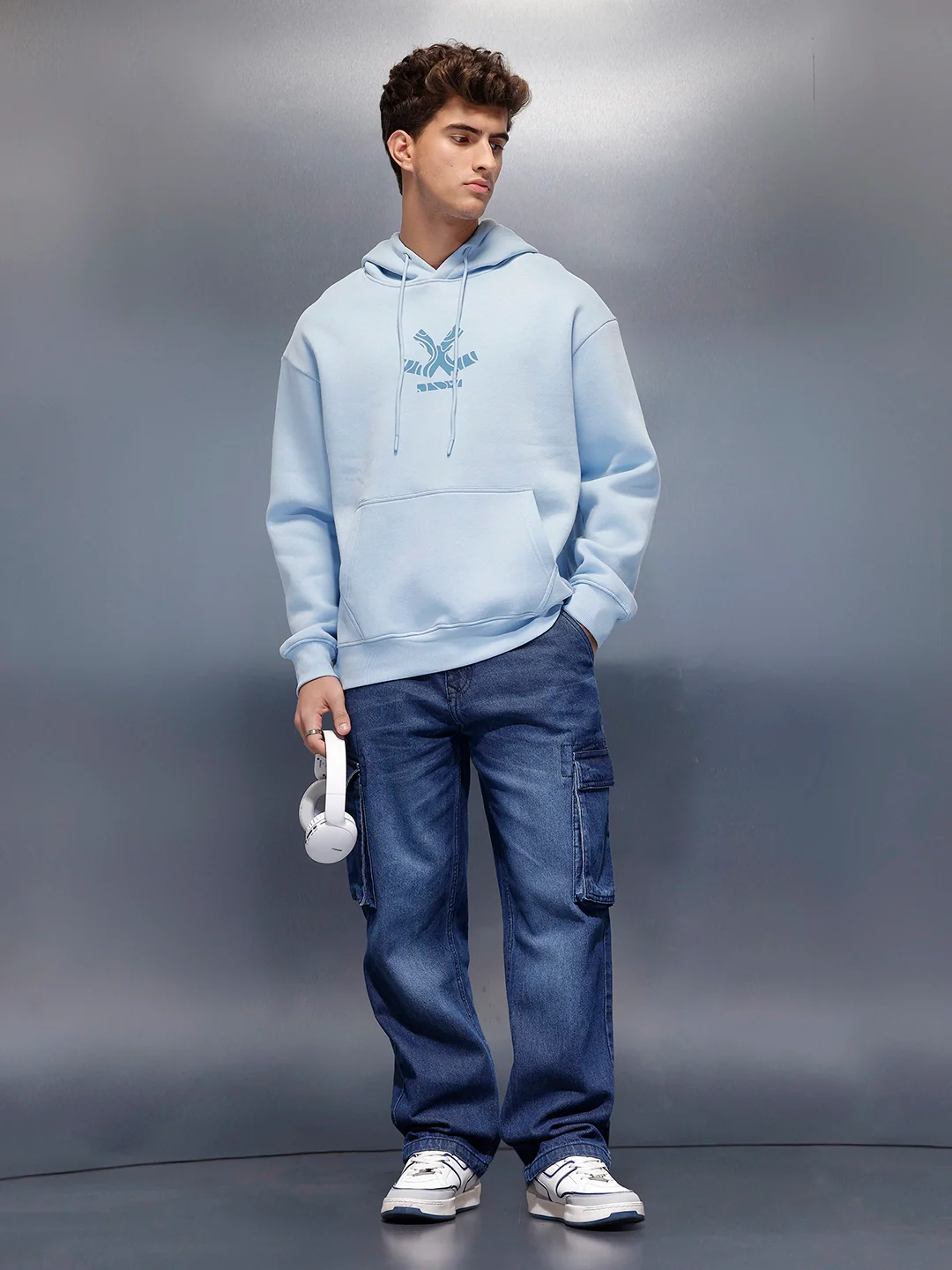 Casual Loose Cargo Fit Jeans  | Blue - Image 2