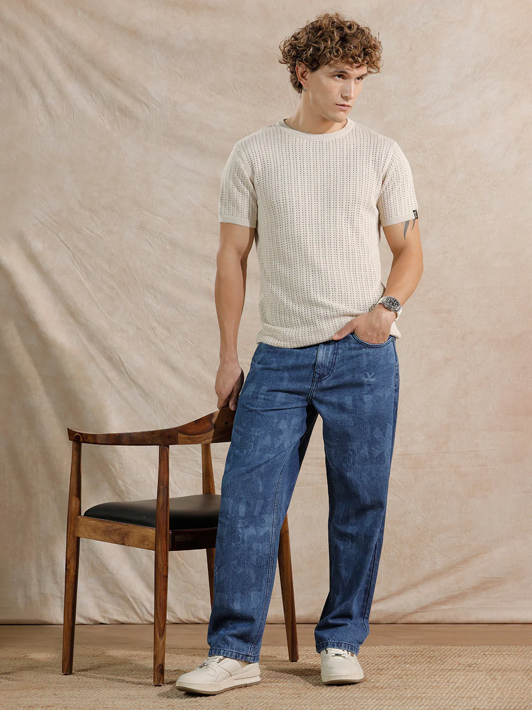 Casual Loose Fit Jeans | Med Stone - Image 2
