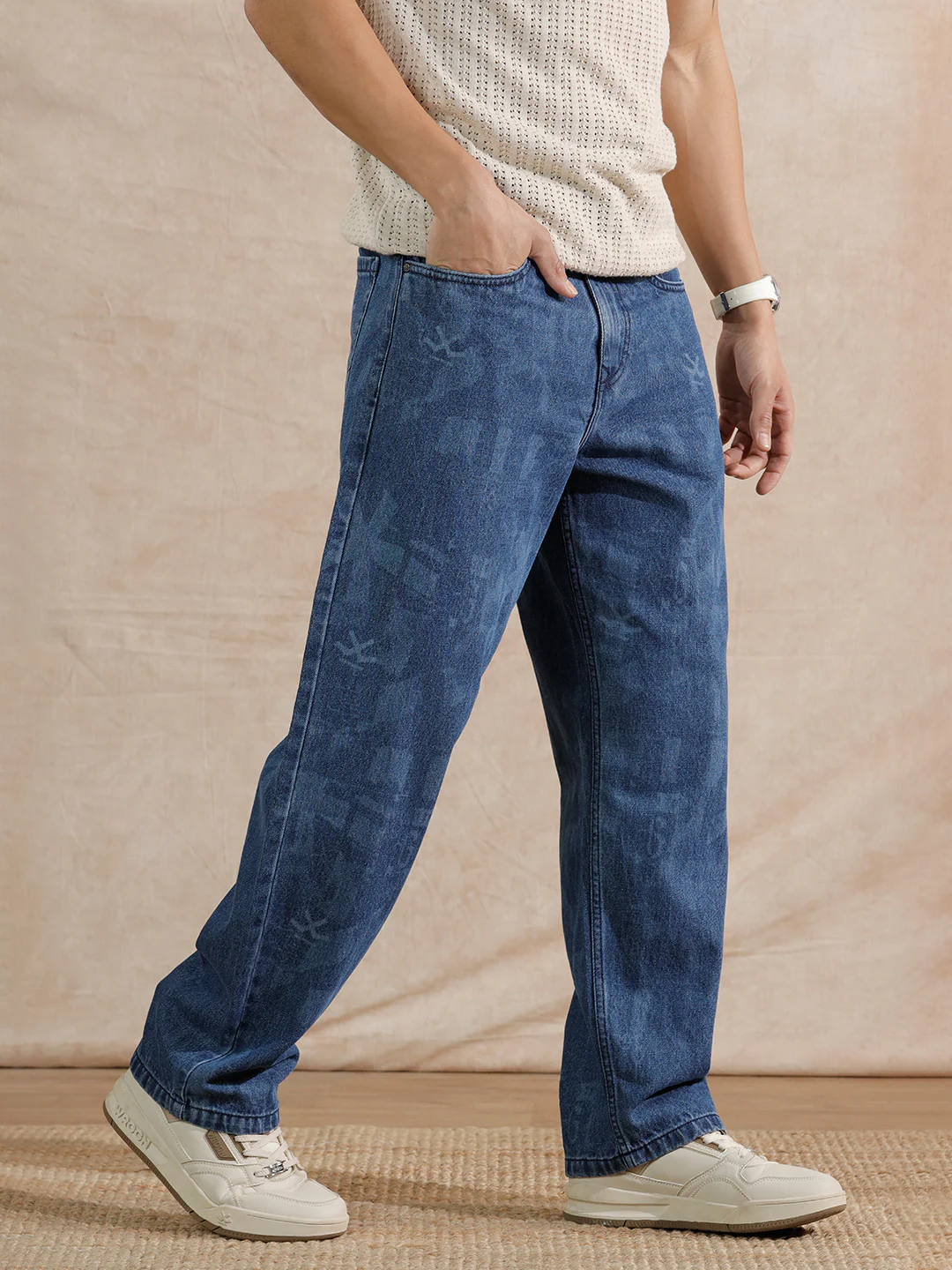 Casual Loose Fit Jeans | Med Stone - Image 4