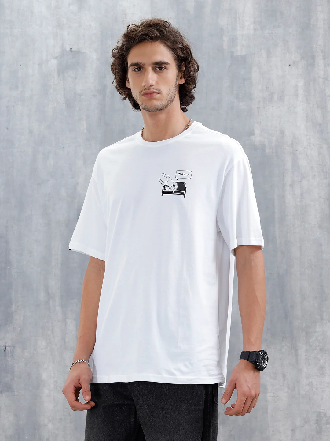 Casual Men’s Oversized T-Shirt Featuring The Office | White - Image 4