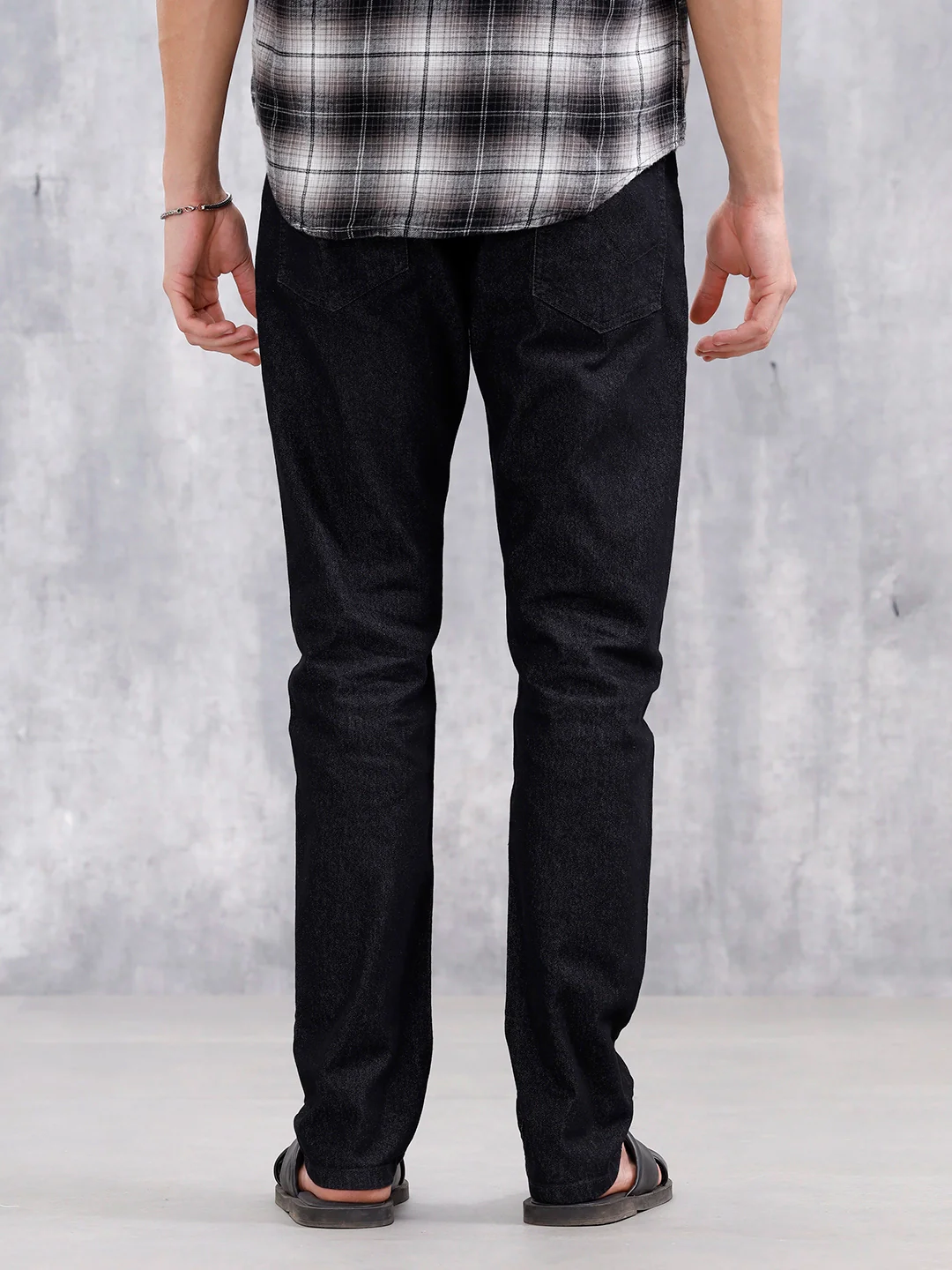 Casual Men Slim Fit Jeans | Black - Image 3
