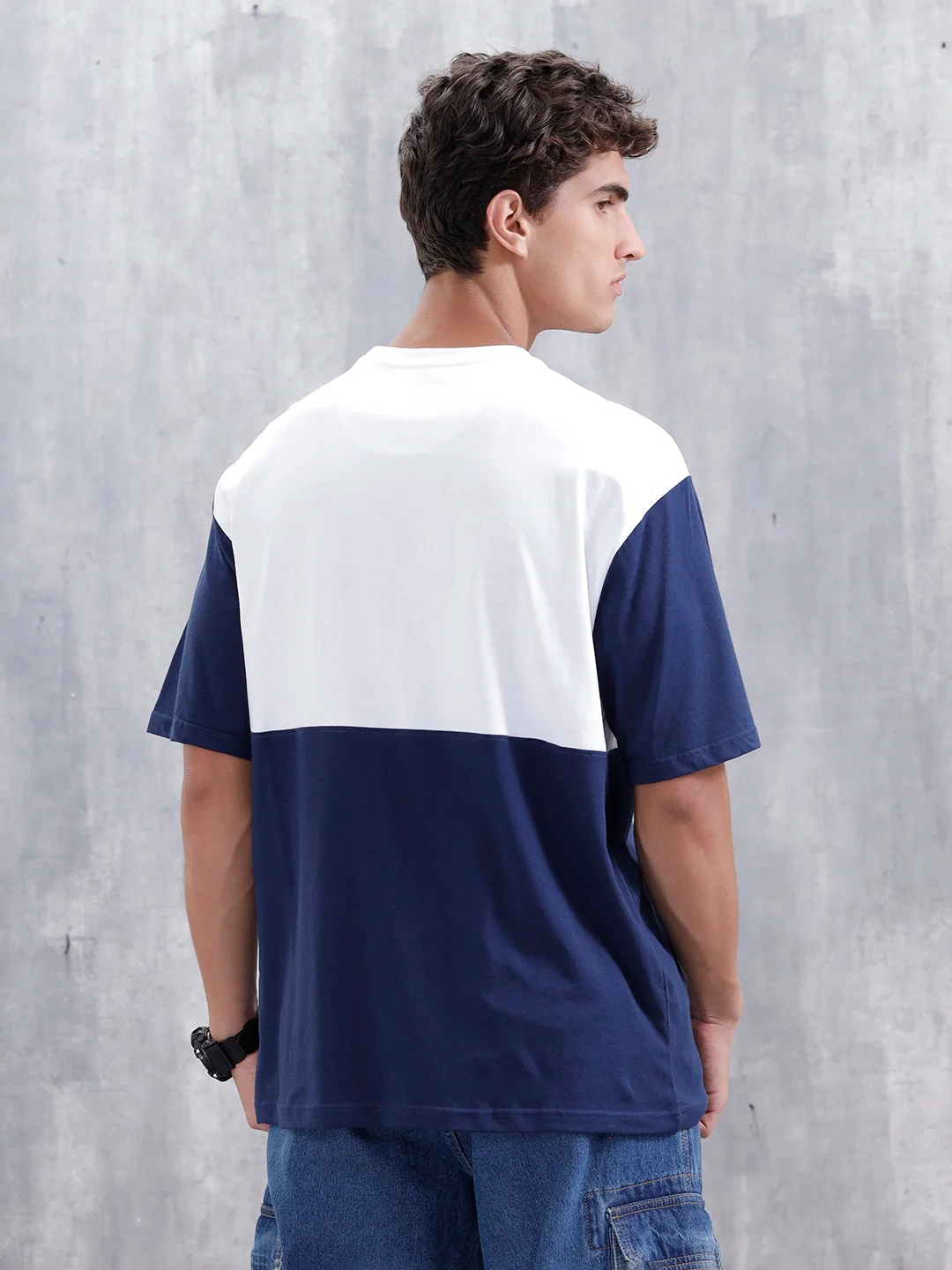 Casual Men Sporty Look Oversized Fit Tee With Print | White - Image 3
