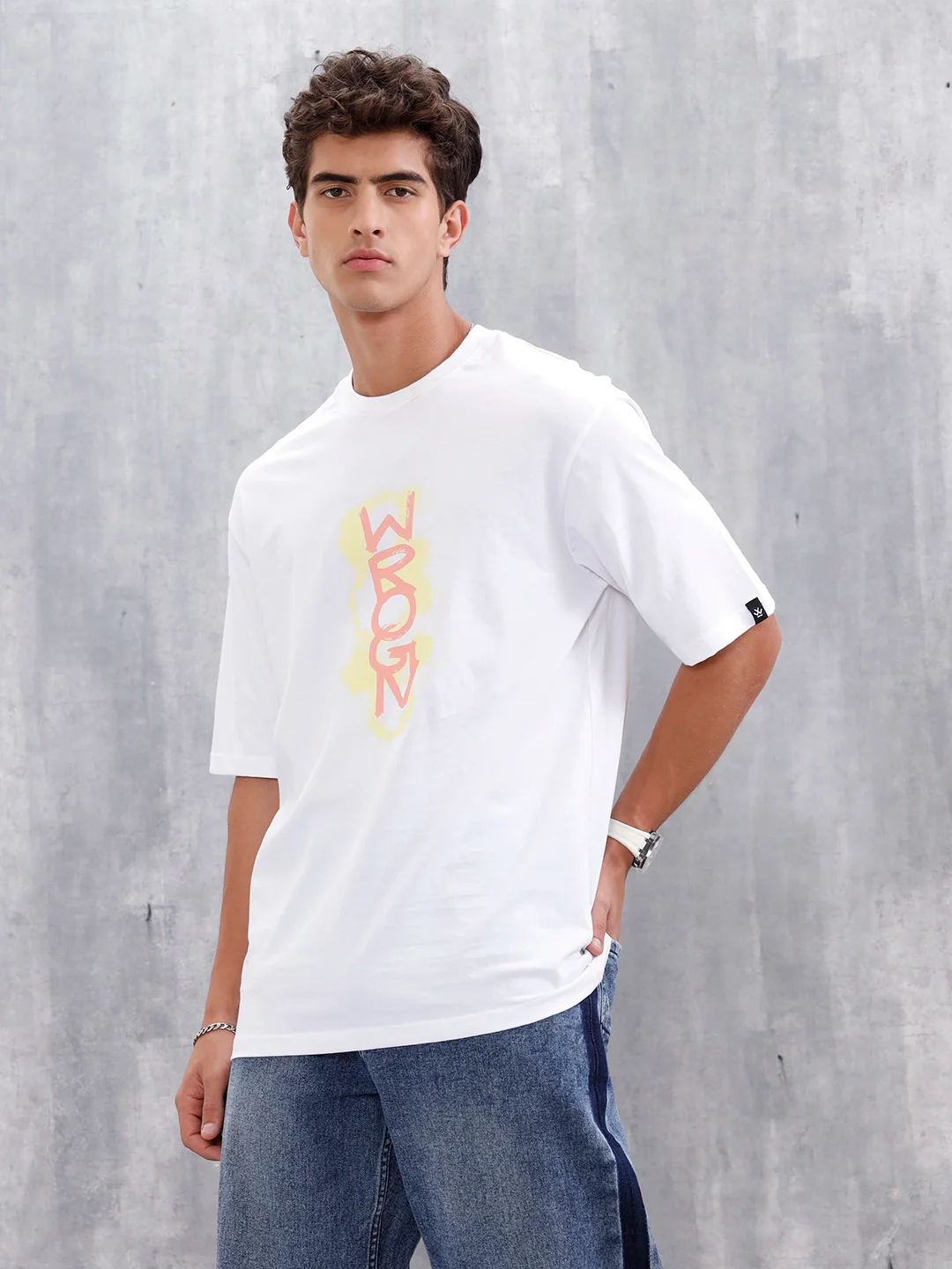 Casual Men Tee With Graphic | White - Image 4