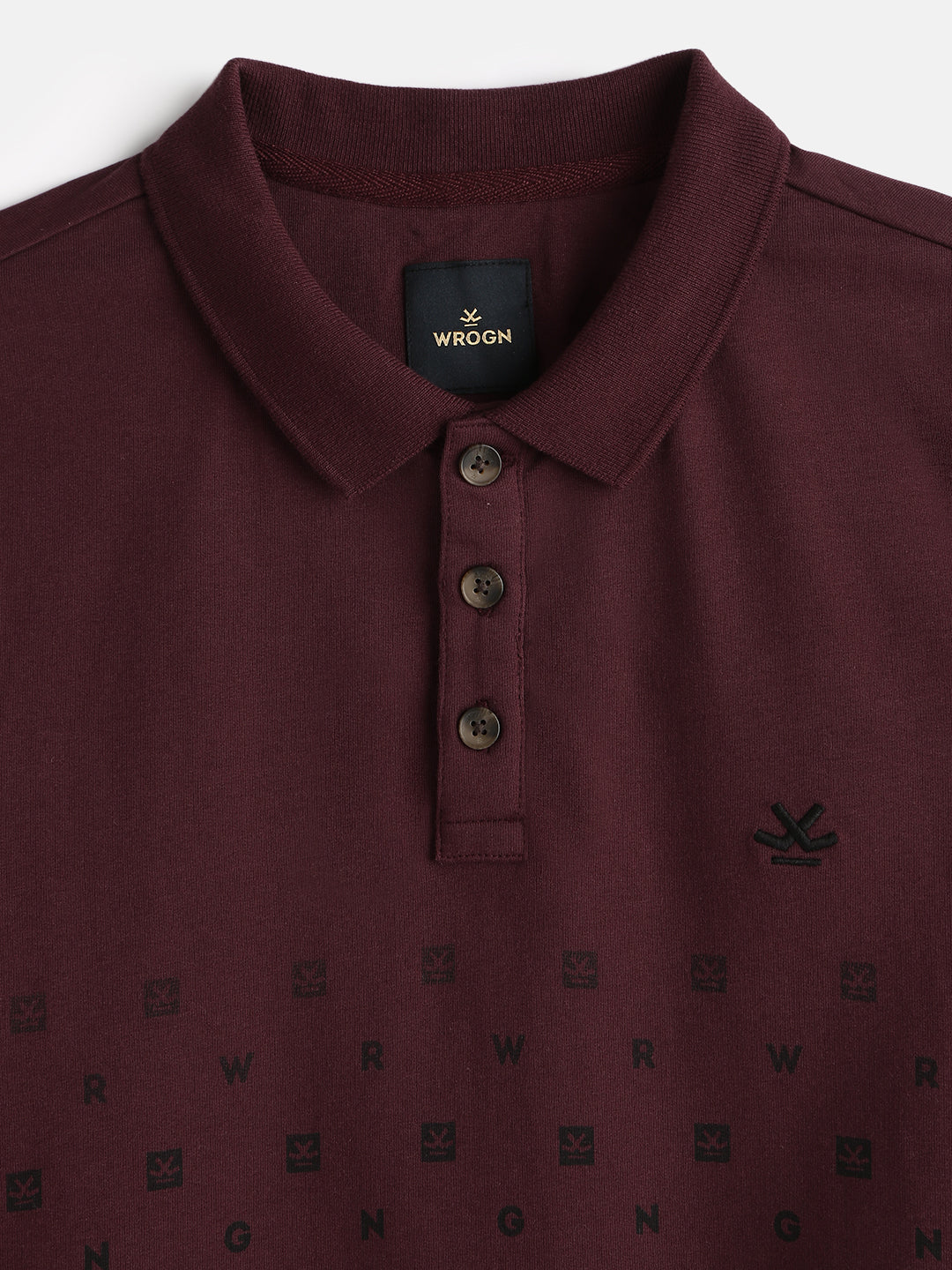 Casual Ombre Polo T-Shirt | Maroon - Image 4