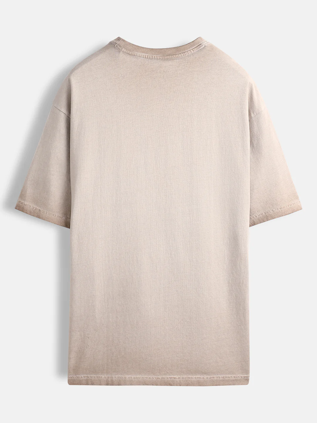 Casual oversized T-shirt with statement chest print & Embroidery | Brown - Image 7