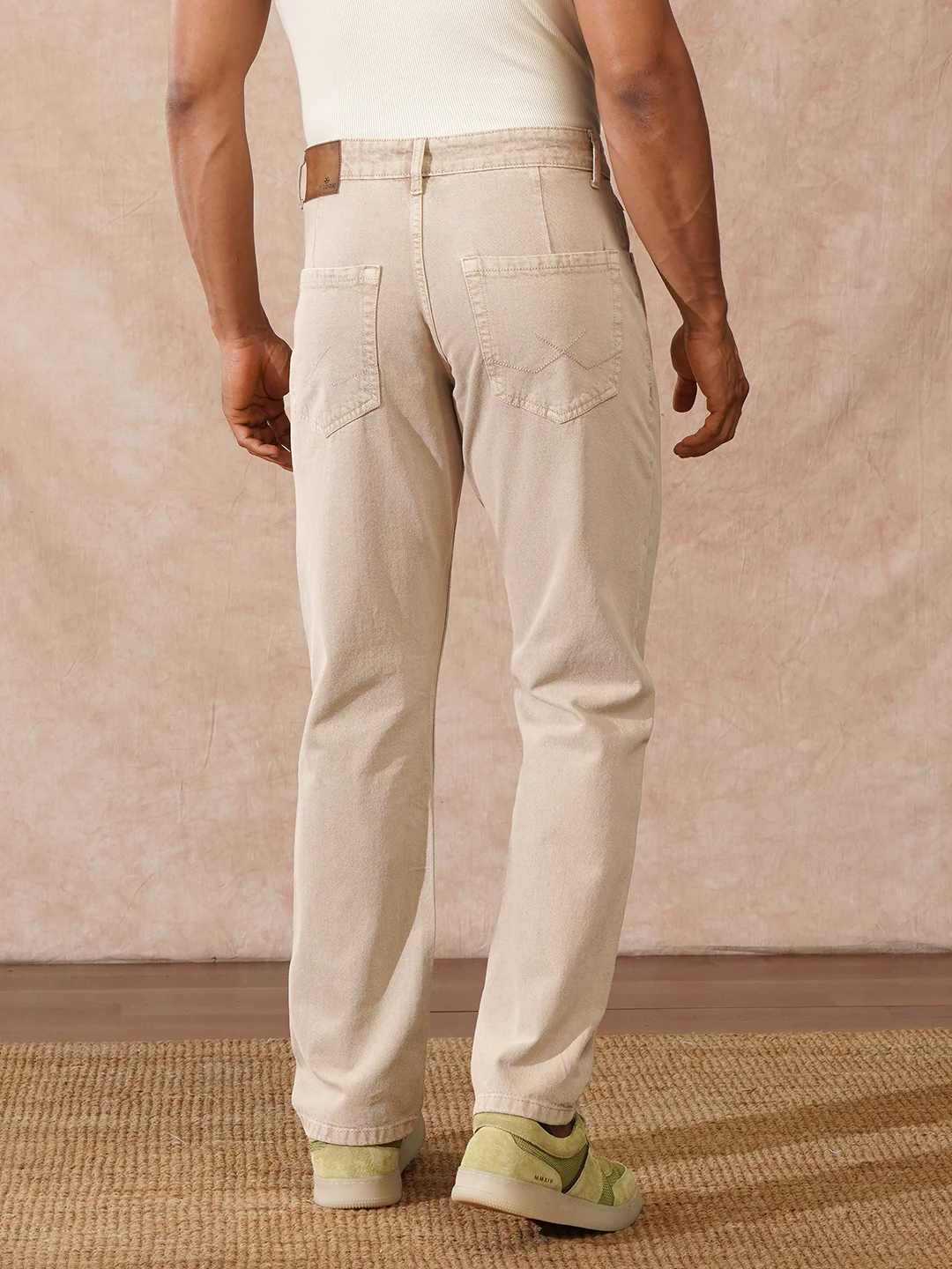 Casual Relaxed Fit Jeans | Beige - Image 3