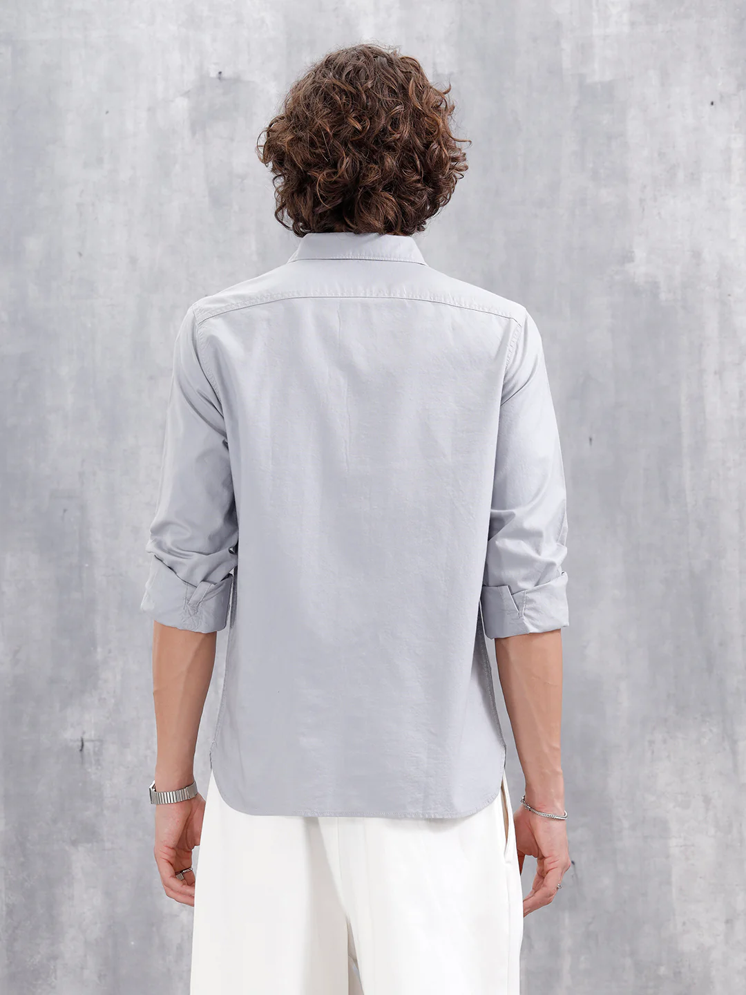 Casual Slim Fit Clean Look Shirt | Grey - Image 3