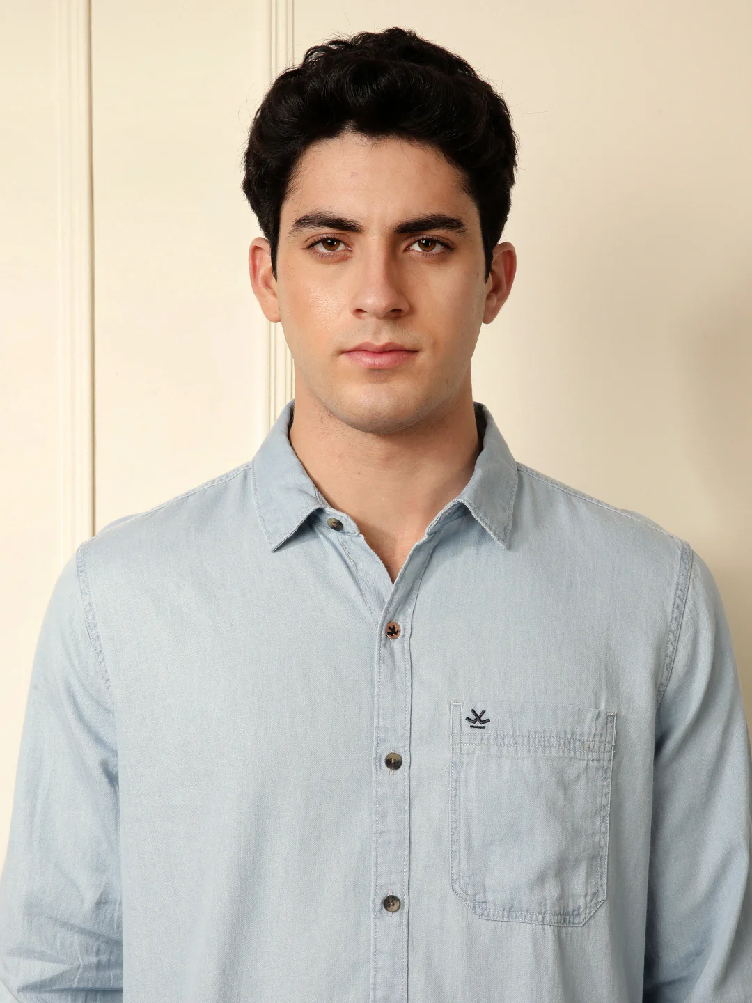 Casual Slim Fit Shirt in Blue - Image 5