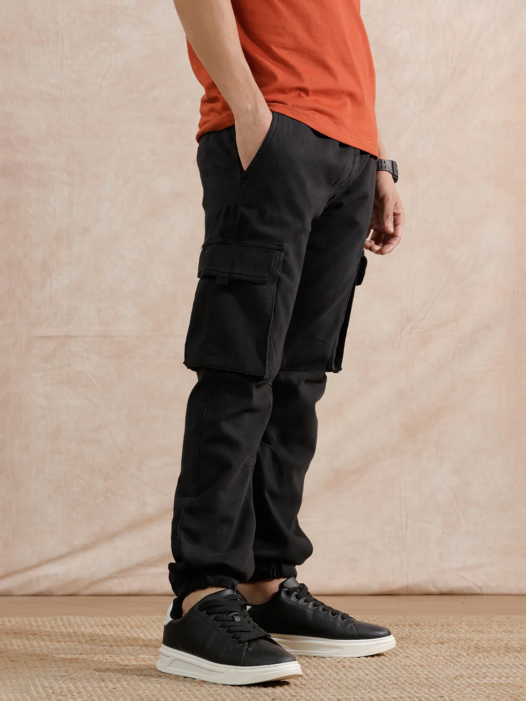 Casual Straight Fit Jogger | Black - Image 4