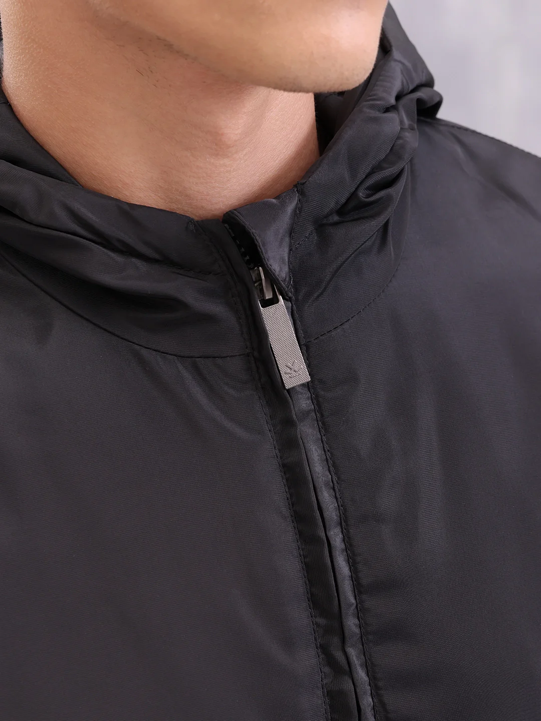 Casual Street Look Black Hooded Bomber Jacket For Men | Black - Image 5