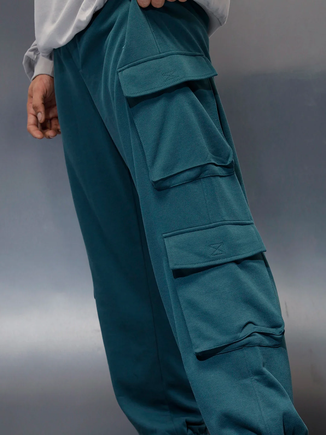 Casual Utility Pocket Joggers for Men  | Green - Image 5