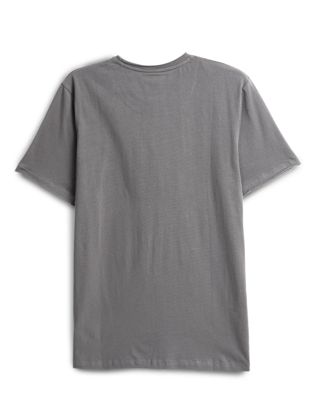 Charcoal Grey Chest Printed T-Shirt - Image 7