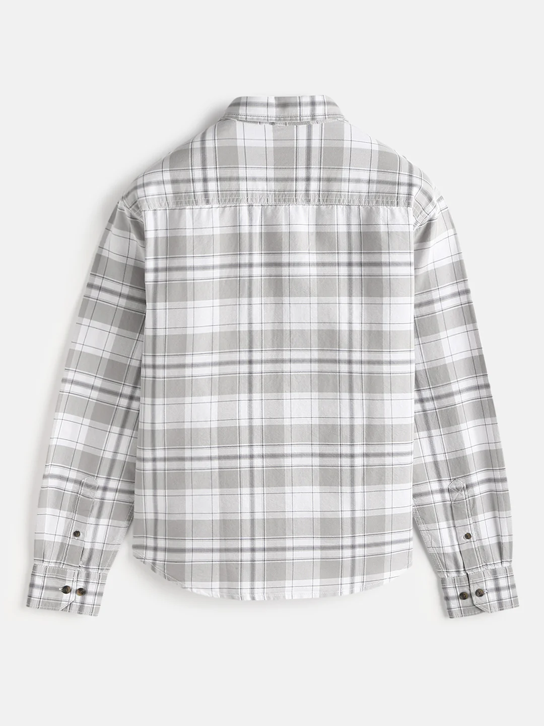 Checked Comfort Fit Shirt | Grey - Image 4