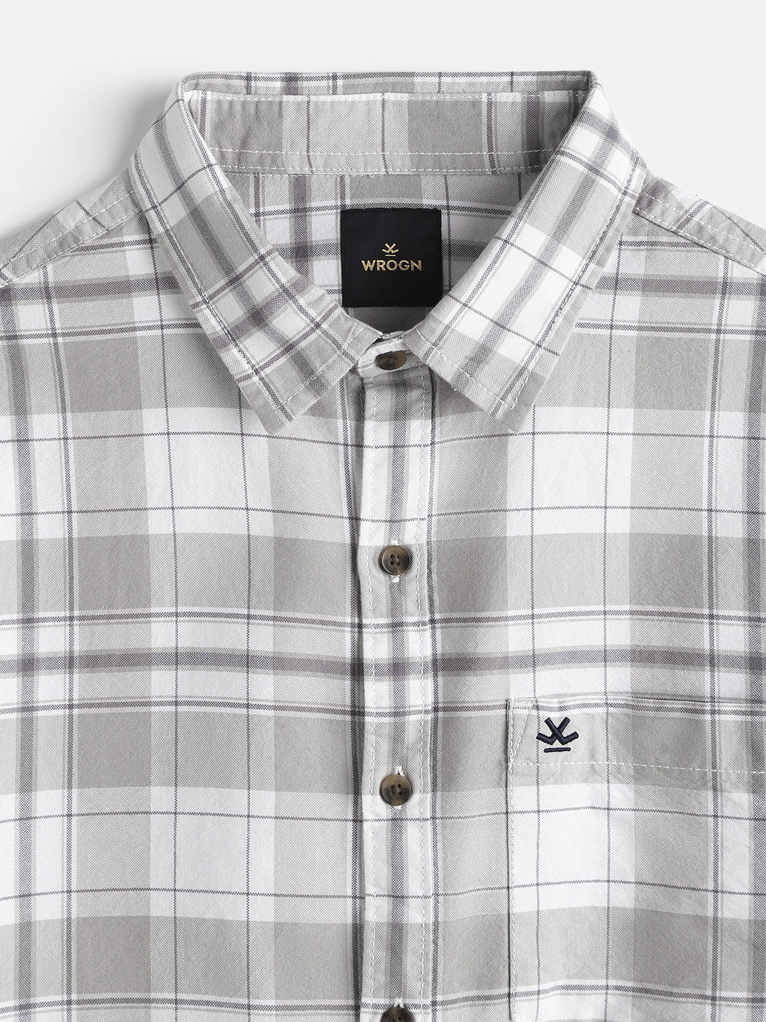 Checked Comfort Fit Shirt | Grey - Image 5