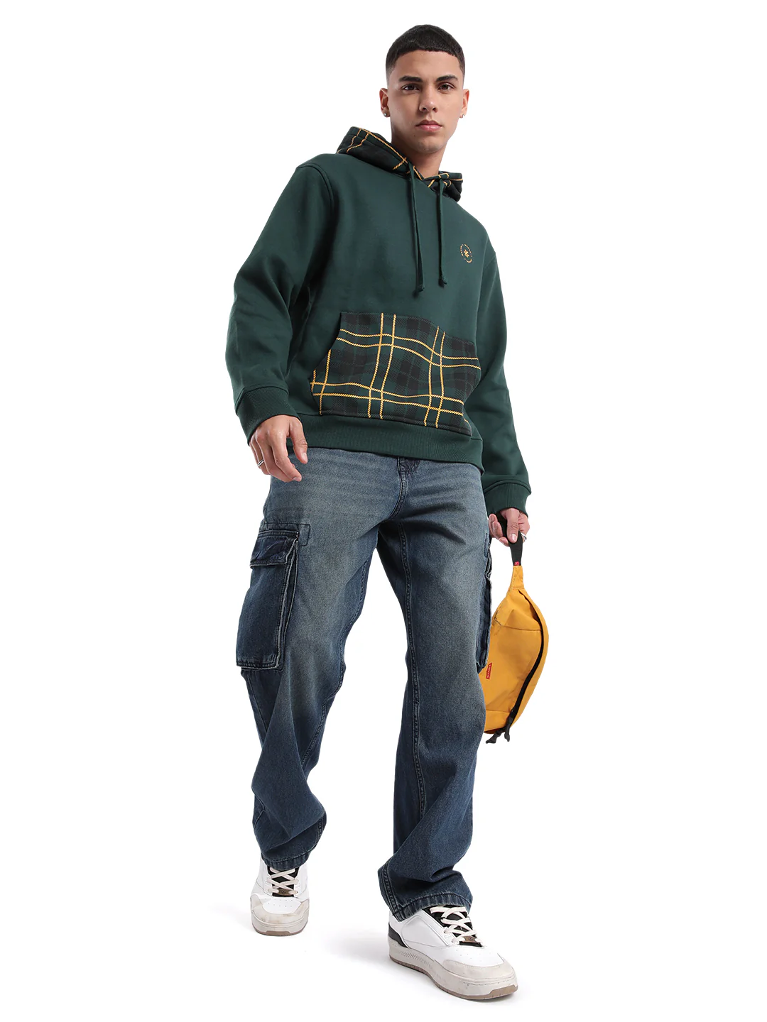 Checked Green Comfort Hoodie - Image 2