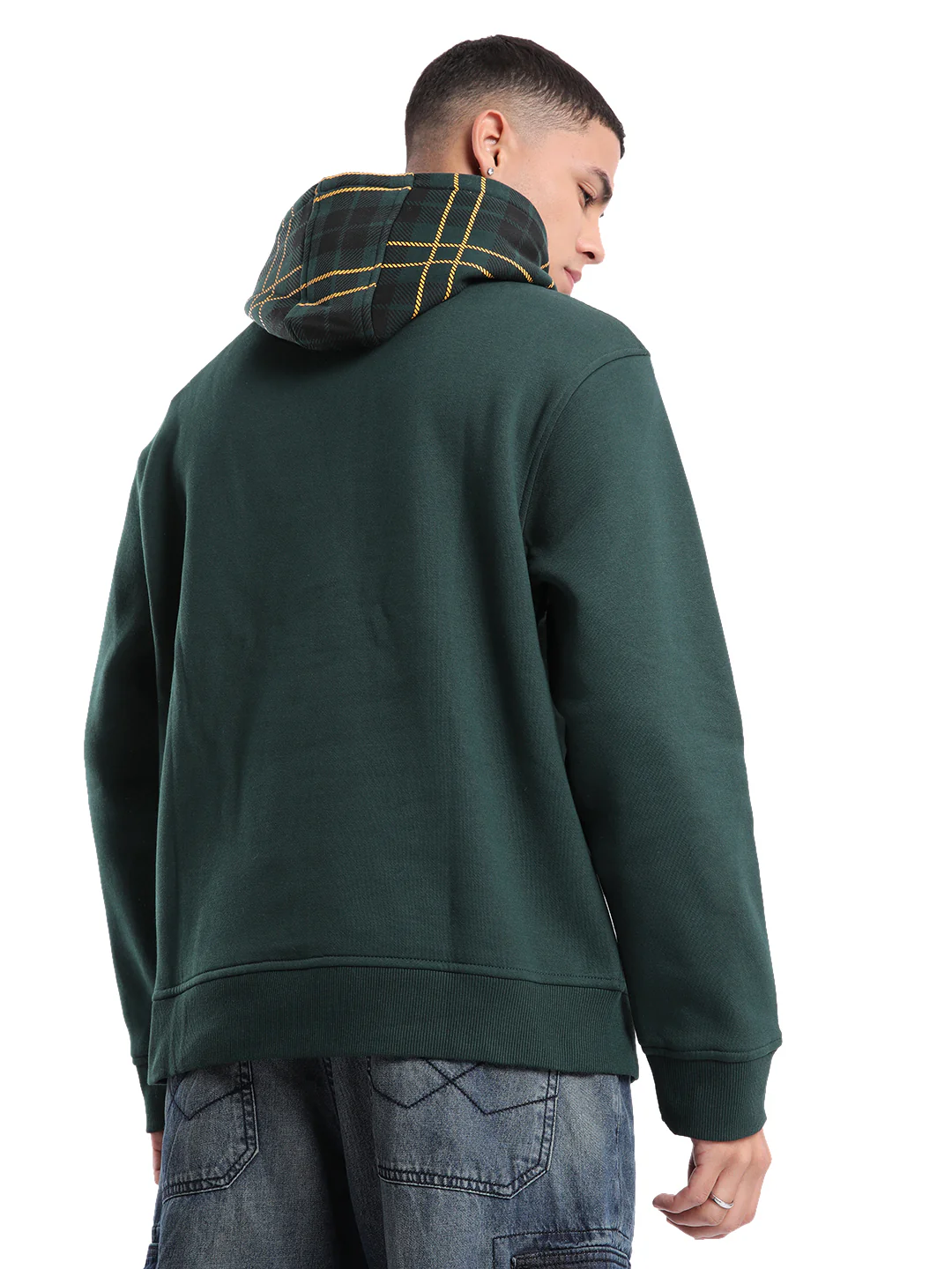 Checked Green Comfort Hoodie - Image 3