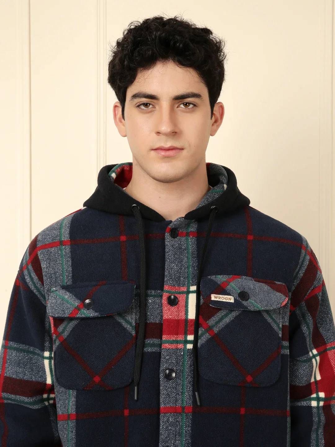 Checkered Relaxed Fit Jacket - Image 5
